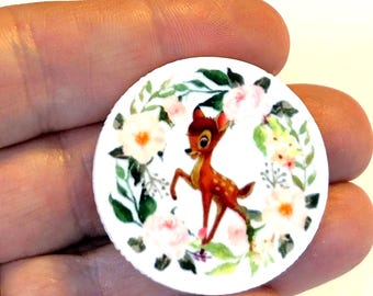 3 Boho Bambi Rose Planar Resins | embellishments, flatbacks, charms, movie planars