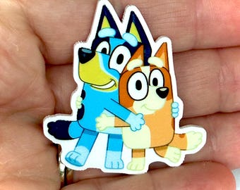 3 Kids cartoon dog Planar Resins, blue dog, planars, Embellishments