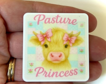 3 Cow Planar Resins, Flatbacks, hair bow centers, focal, earrings, fake bake, badge reels, craft supplies, crocs, phone grip, cupcake topper