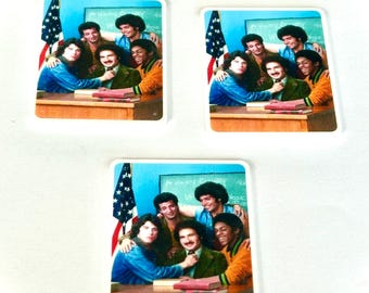 3  Welcome Back Kotter Planar Resins,  flatbacks, DIY, retro 70’s tv
