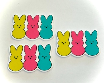 3 Easter Bunny Candy Planar Resins, hair bow centers, fake bake, craft supplies, DIY
