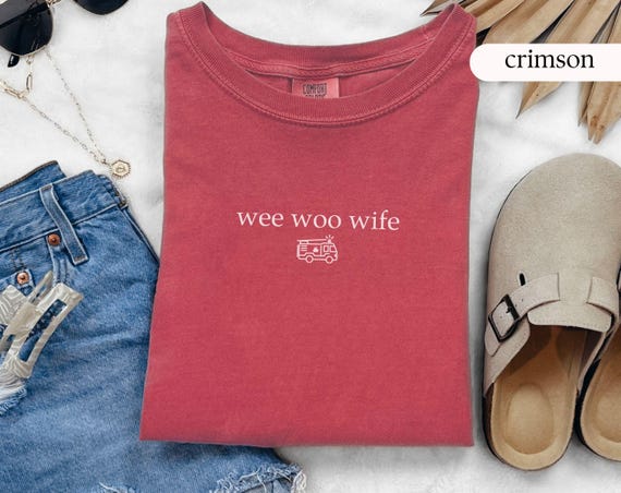 Firefighter Wife Shirt, Fire Wife Tee, Firefighter Tshirt, Thin Red Line, Fire Department, Fire Shirt, Fire Fighter Gift