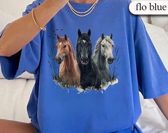 Wild Horses Shirts, Equestrian Shirt, Horse Tee, Horse Tshirt, Horse Owner Gift, Horse Jumper, Horse Lover, Equestrian Gifts