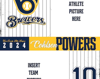 Compañero de memoria de béisbol editable / Photoshop