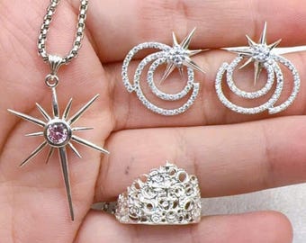 Biżuteria z różdżką Wicked Glinda, Biżuteria z Czarnoksiężnika z Krainy Oz, Ręcznie robiony wisiorek ze srebra próby 950, Klejnot czarownicy, Cosplay na Halloween, Prezent świąteczny dla niej