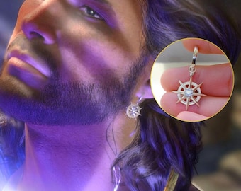 Handgemaakte Baldur's Gate 3 Gale's Earring, authentiek, fanmade zilver 950 sieraden geïnspireerd door Gale Dekarios, Wizard of Waterdeep, BG3 cosplay