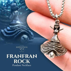 EXCLUSIVE Francois Rock Pendant, FranFran Necklace, Clair Obscur Expedition 33 Jewelry, Silver 950 Pendant, Gustave, Lumina, Esquie, Alicia
