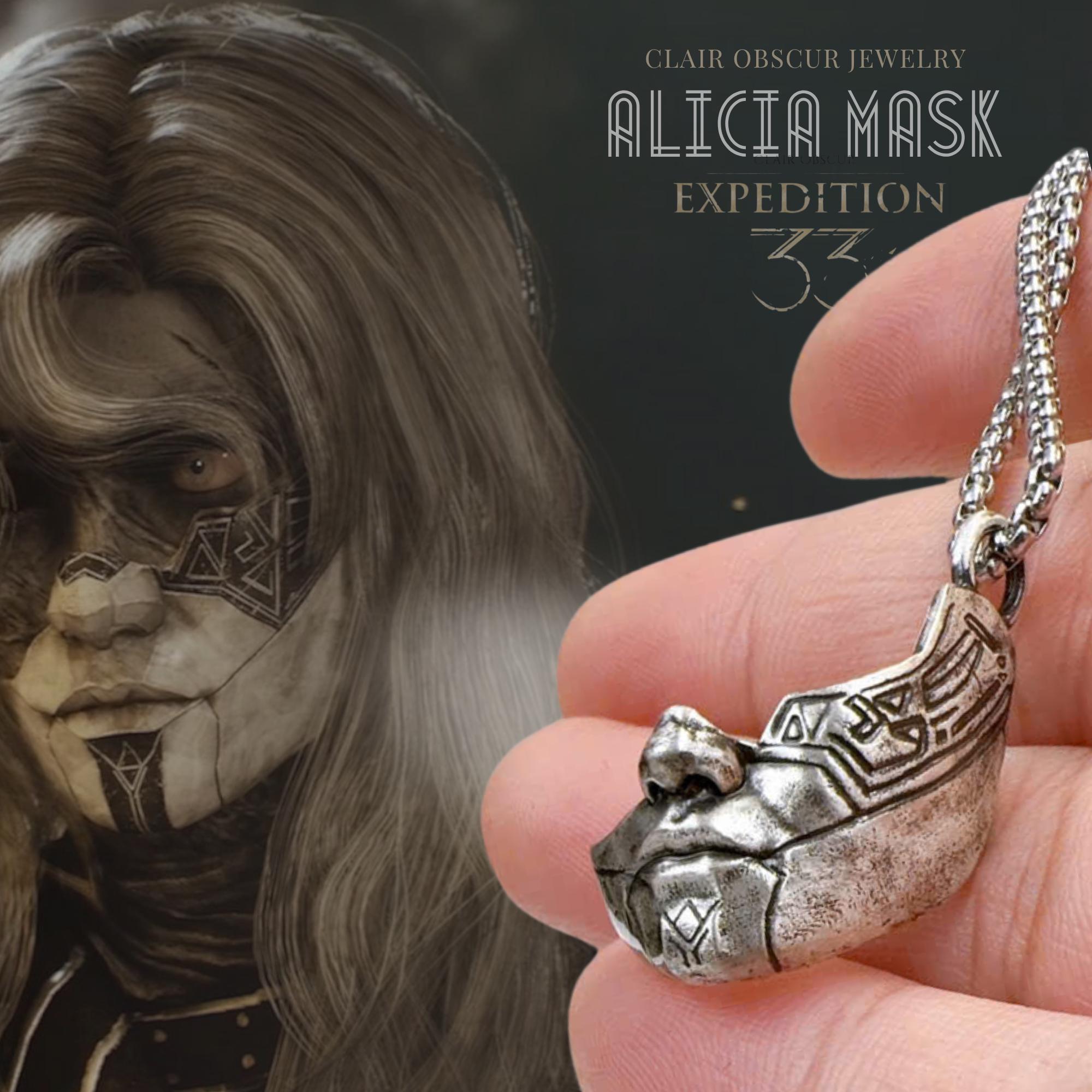 EXCLUSIVE Alicia's Mask Pendant Necklace, Clair Obscur: Expedition