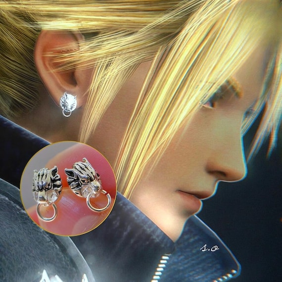 PREMIUM Silver 950 Final Fantasy VII Cloud Earring, FF7 Inspired