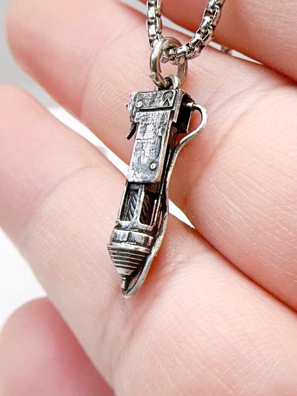 ARC Raiders Leaper Necklace, Silver 950 Pendant, Sci Fi Gamer