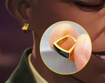 PREMIUM Fanmade Ekko Earrings,Arcane Stud Earrings, LOL Ekko Cosplay Jewelry, Ekko Ear Cuff, Jinx Powder Ekko