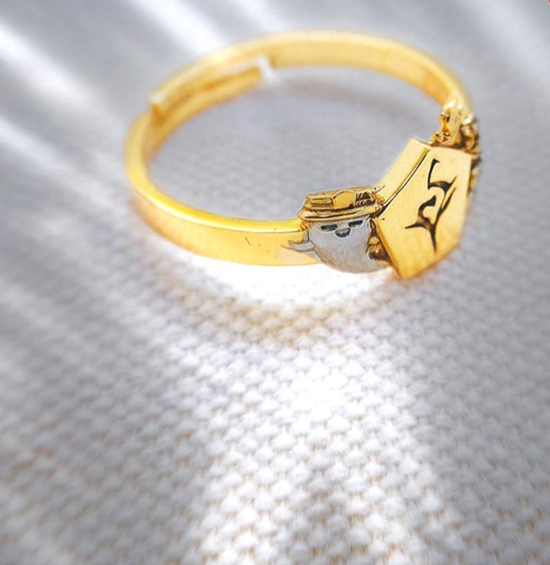 EXCLUSIVE Genshin Impact Hu Tao Custom Ring, Boo Tao Pattern Sterling ...