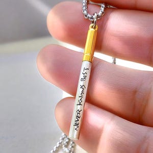 PREMIUM Fanmade FLCL &quot;Never Knows Best&quot; Cigarette Necklace, Handmade Anime-Inspired Jewelry, Fooly Cooly Necklace for Anime Fans