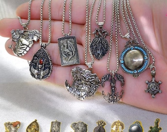 EXCLUSIEVE fanmade ketting talismannen - handgemaakte zilveren hanger 950 geïnspireerd door Elden Ring, Radagon, Godfrey en Malenia