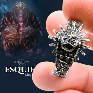 ESQUIE from Clair Obscur: Expedition 33 Ring, Game Exp 33 Jewelry, Halloween Silver 950 Statement Rings, Gustave, Maelle, Alicia, Verso,