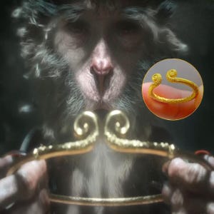 EXCLUSIVE Fanmade Black Myth Wukong Custom Ring, Sun Wukong Signet Ring, Handmade Silver Monkey King Ring, Black Myth Wukong Jewelry