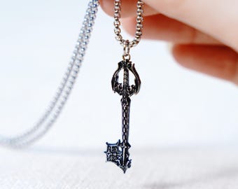PREMIUM Kingdom Hearts Oblivion Keys 950 Silver Necklace, Sora Real Silver Gift, Oathkeeper Oblivion Key Jewelry inspired by Kingdom Hearts
