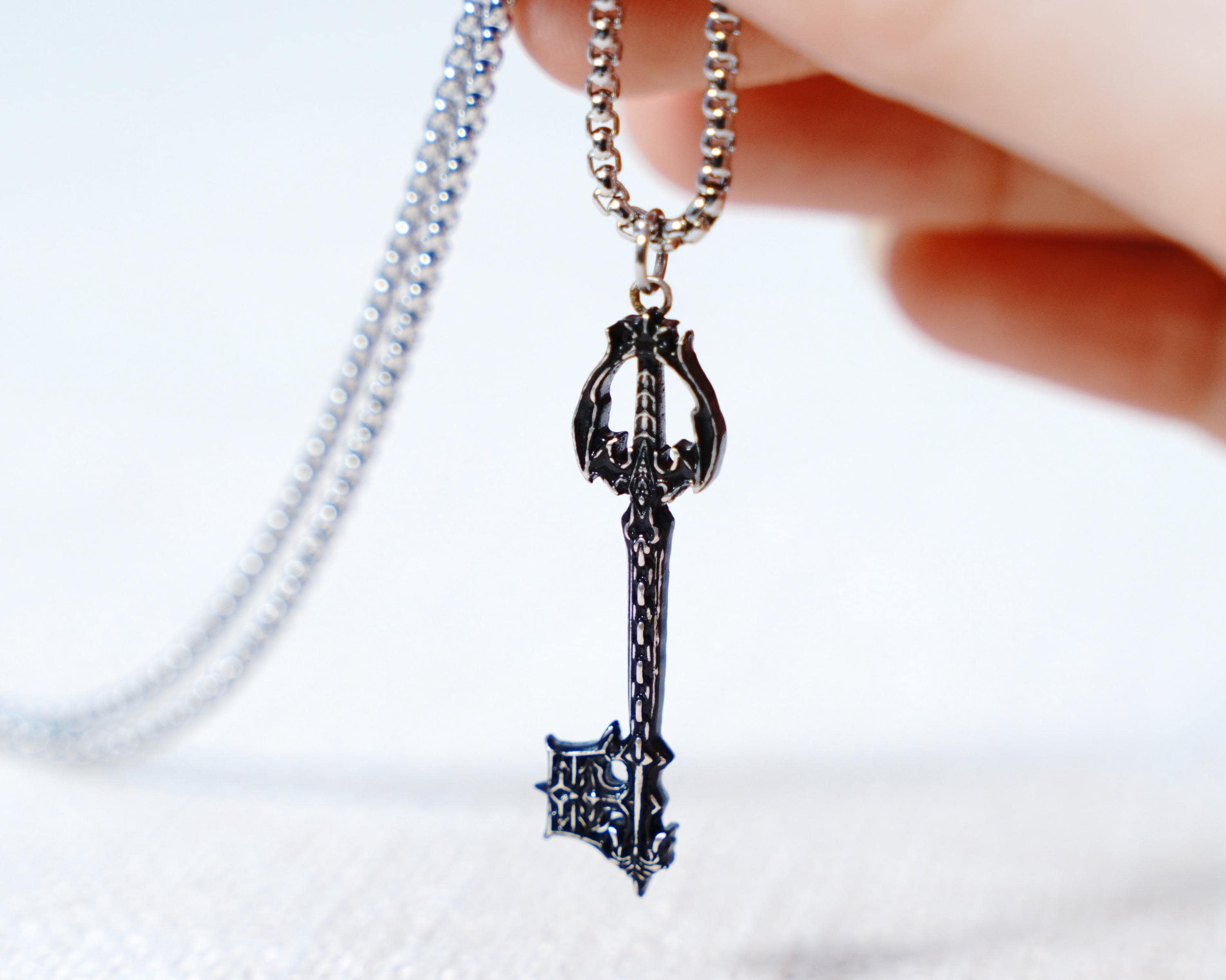 PREMIUM Kingdom Hearts Oblivion Keys 950 Silver Necklace, Sora