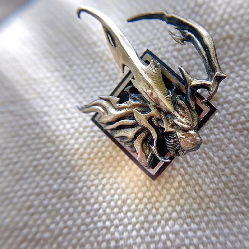 PREMIUM Handmade Final Fantasy XVI Eikons Dominant Enamel Pin, Silver ...