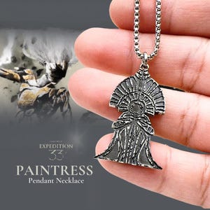 Paintress from Clair Obscur: Expedition 33 Necklace, Boss Game 33 Jewelry, Halloween Silver 950 Pendant, Gustave, Maelle, Alicia, Verso