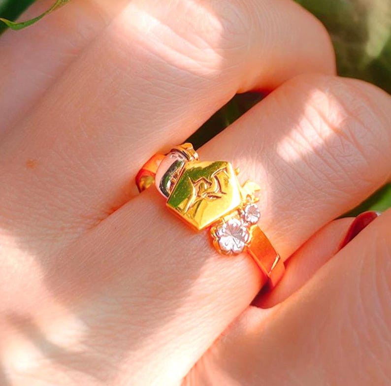 EXCLUSIVE Genshin Impact Hu Tao Custom Ring, Boo Tao Pattern Sterling ...