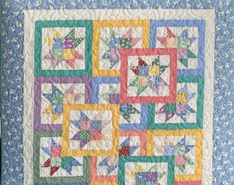 Layered Stars Quilt pattern, Pleasant Valley Creations Pattern #407,