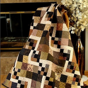 Easy PDF quilt pattern Simply Delightful Quilt Pattern in 6 sizes PDF 431e image 1