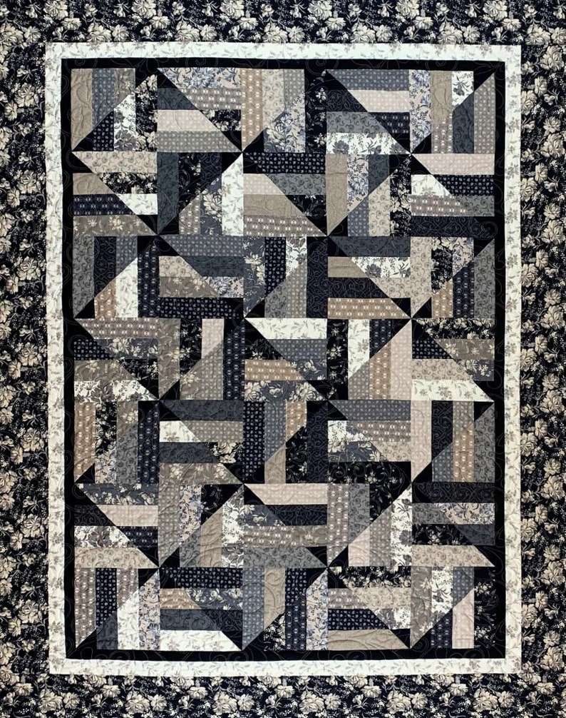 Simple Illusions Quilt Pattern Jelly Roll Friendly 455 Paper Etsy