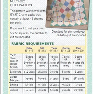 Easy PDF digital download quilt pattern, Diamond Patch 415 Designed by Pleasant Valley Creations image 2