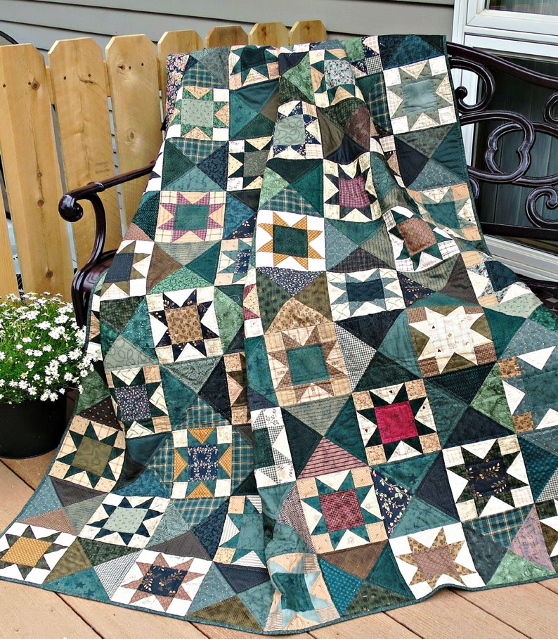 Quilt Pattern Stars by the Hour #402 Paper Pattern Mailed to You - Etsy
