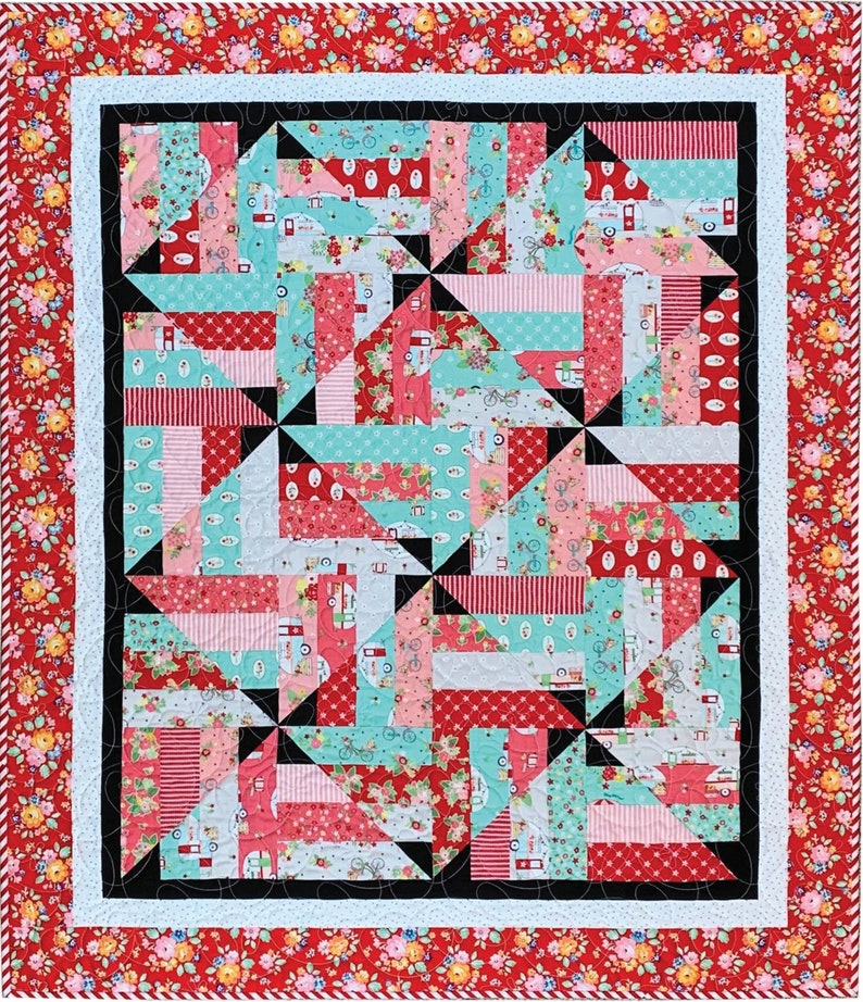 Simple Illusions PDF quilt pattern Jelly Roll friendly easy quilt pattern image 6