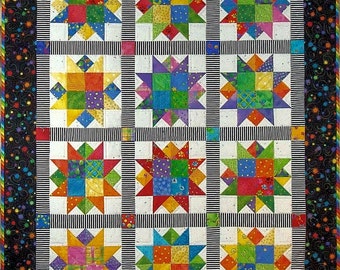 Quilt Pattern Star Power Multiple sizes paper pattern #416