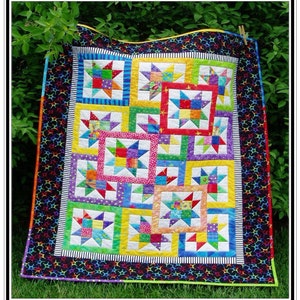 Layered Stars Quilt pattern PDF download #407