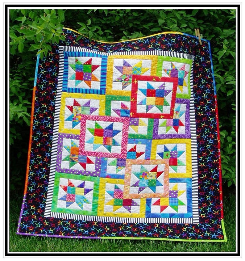 Layered Stars Quilt pattern PDF download 407 image 1