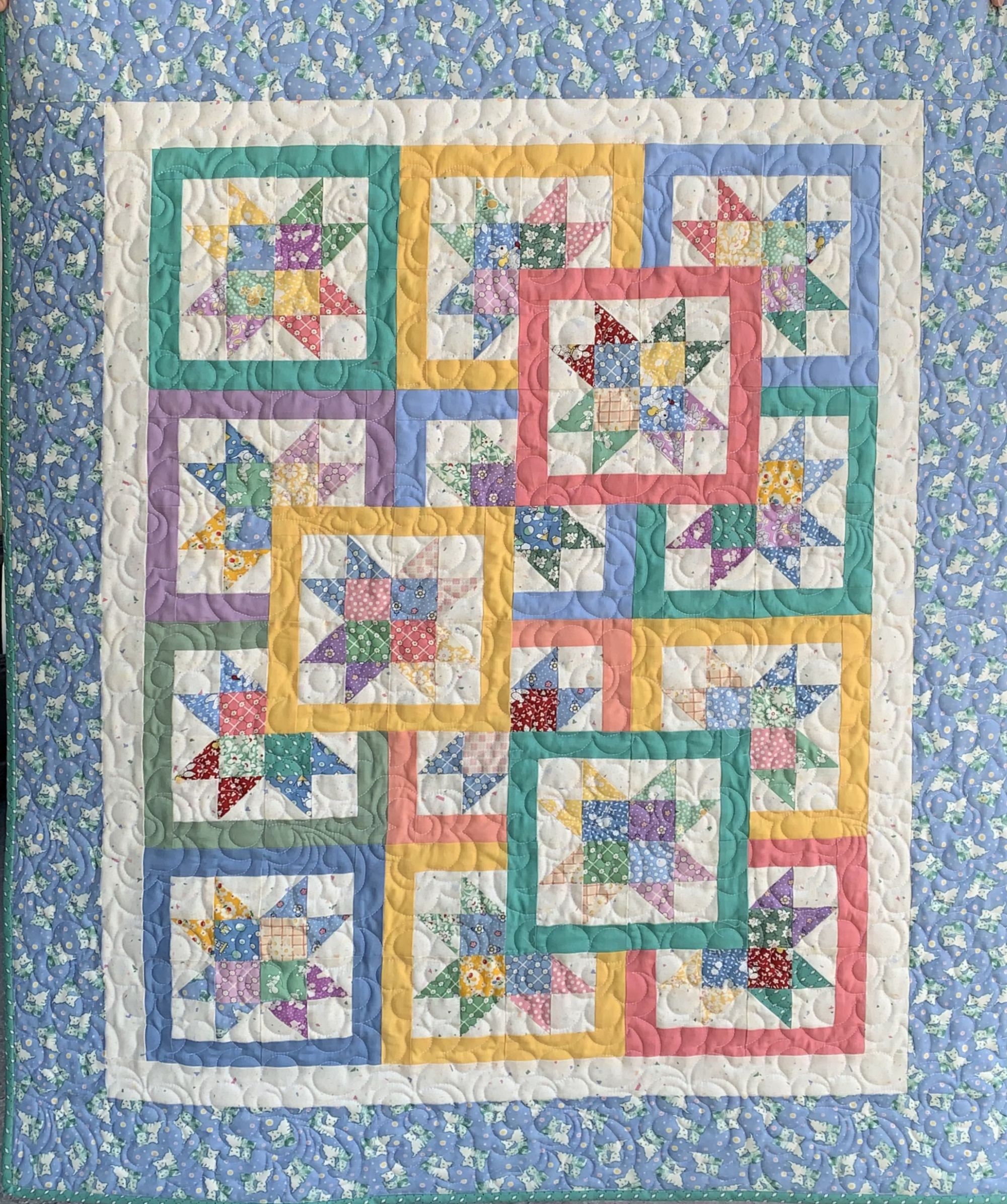 Layered Stars Quilt pattern Pleasant Valley Creations Pattern Etsy