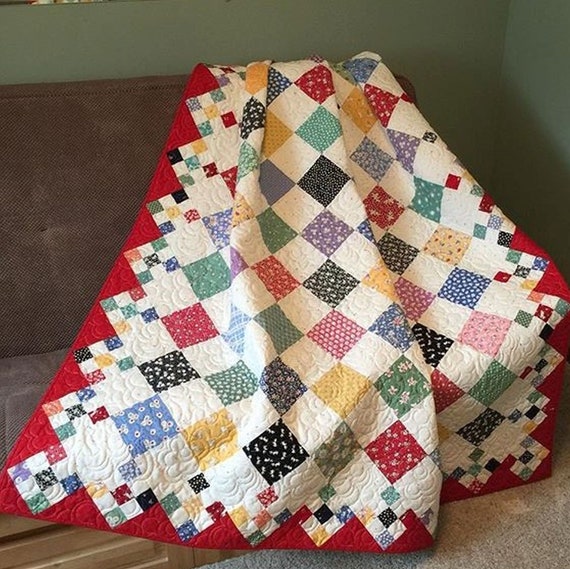 Easy PDF quilt pattern Diamond Patch