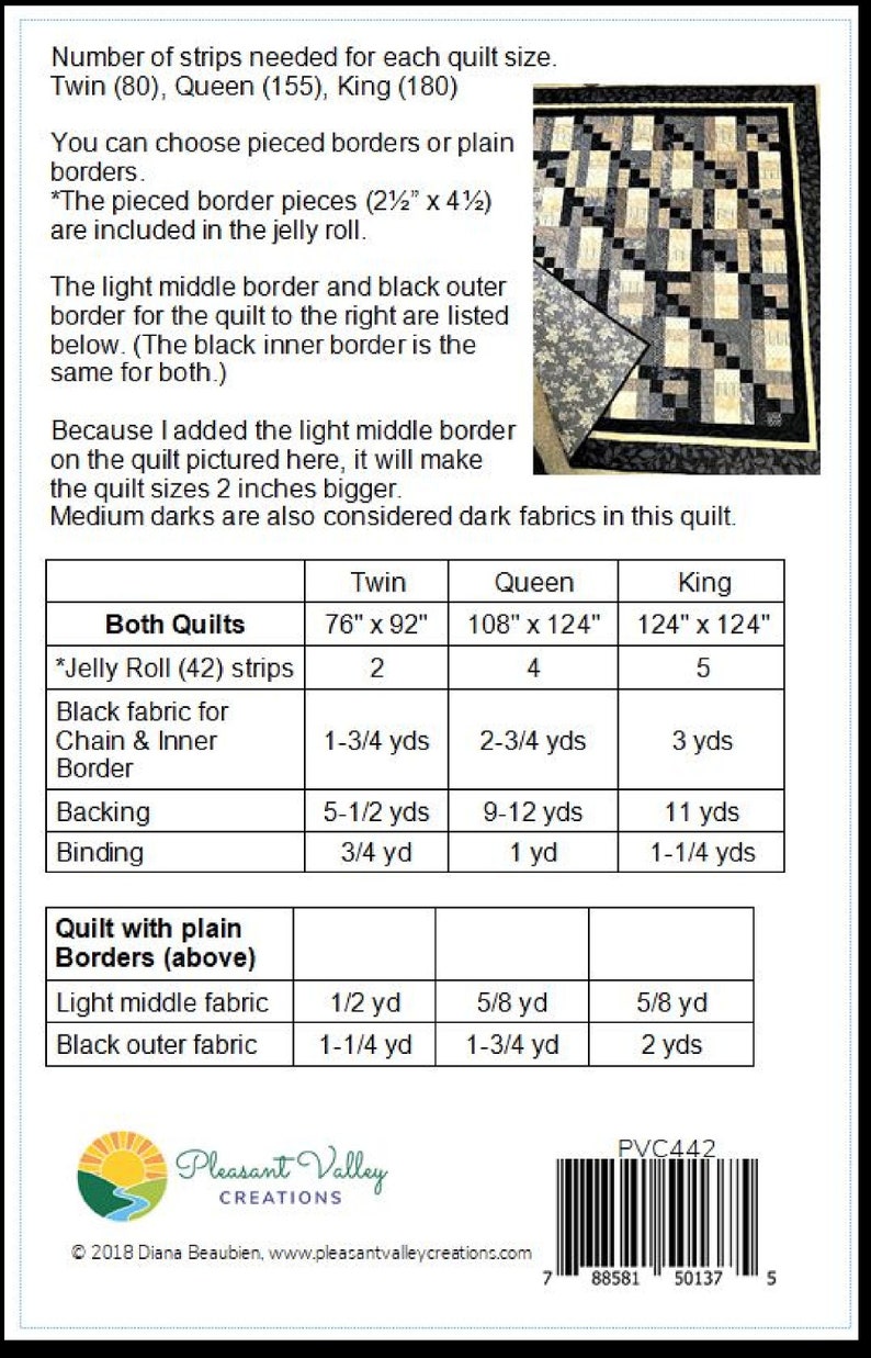 Woodland Daybreak PDF quilt pattern which uses 2-1/2 strips, Jelly Roll Friendly, 442 image 9