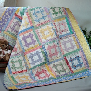 Quilt pattern Churn Dash baby & queen paper pattern #401