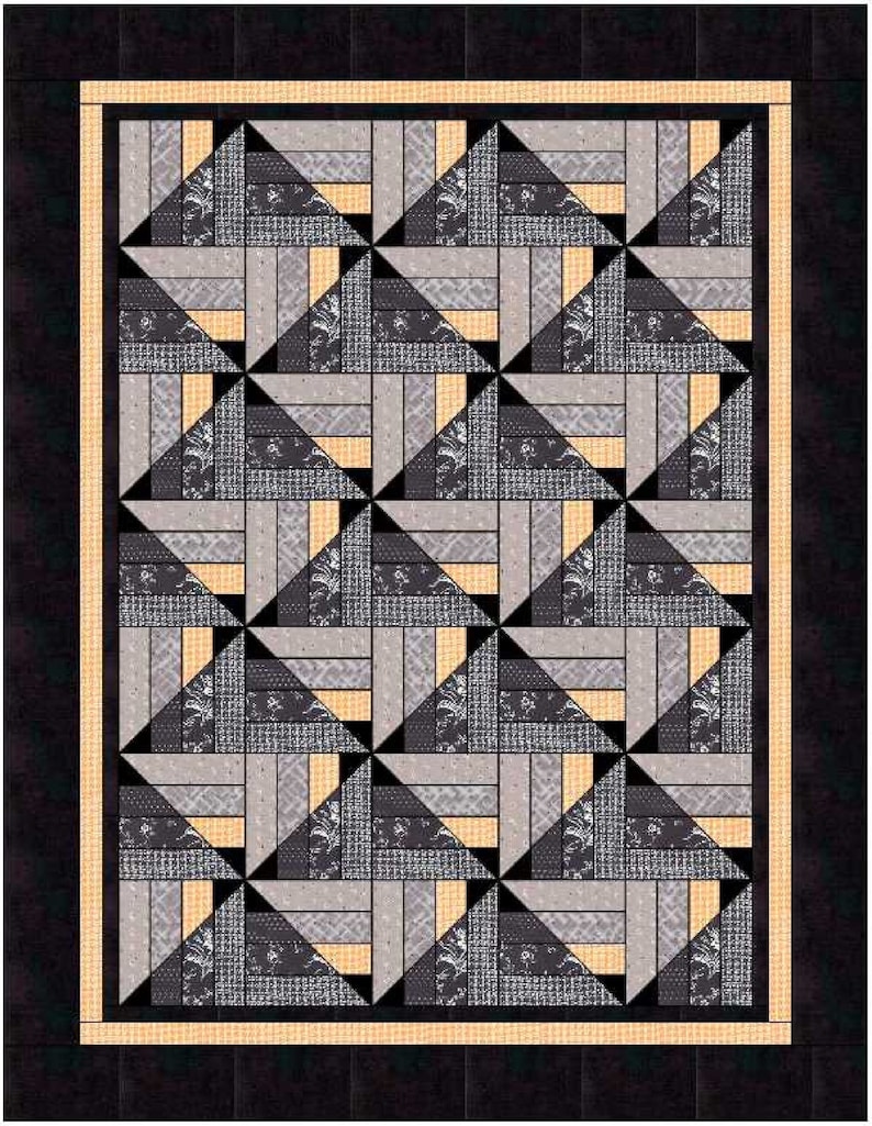 Simple Illusions PDF quilt pattern Jelly Roll friendly easy quilt pattern image 5