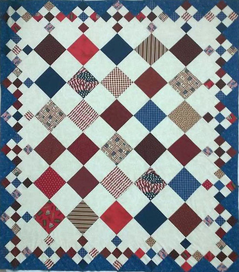 Easy PDF digital download quilt pattern, Diamond Patch 415 Designed by Pleasant Valley Creations image 9