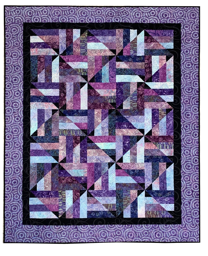 Simple Illusions Quilt Pattern Jelly Roll Friendly 455 Paper Etsy