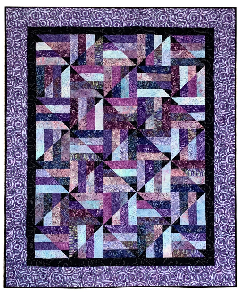 Simple Illusions PDF quilt pattern Jelly Roll friendly easy quilt pattern image 7