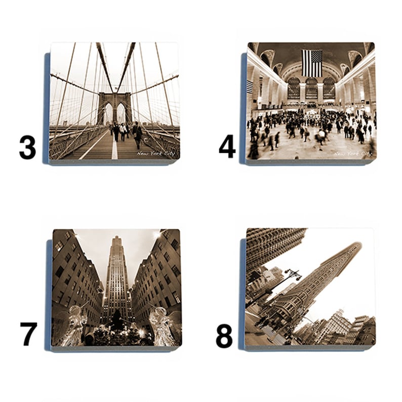 New York City Stone Drink Coaster Set Pick Any 4. Etsy