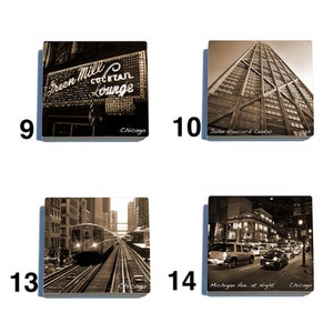 Chicago Tumbled Stone Coaster Tile Set Pick any four images 16 to choose from image 4