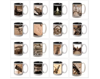 15 oz. Ceramic Coffee Mug with original Austin, Texas photography.  Pick any one. 16 to choose from. Microwave/Dishwasher Safe.