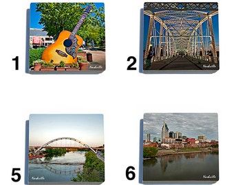 Nashville Stone Drink Coaster Set in Color - Pick Any 4. Original photography.