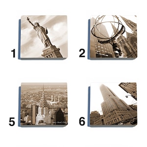 New York City Stone Drink Coaster Set - 16 pieces