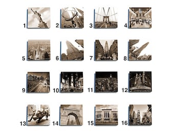 New York City Stone Drink Coaster Set - Pick Any 4.