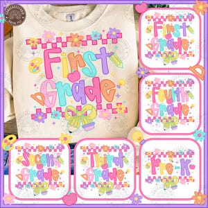 Floral Back To School PNG Bundle: Teacher Shirt Design (Digital Download)