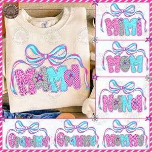 Pink Mama Nana Mimi Bundle Png, Checkered Mama Png, Mama Coquette Png, Mothers Day Png, Preppy Mama Png, Retro Mama Png, Digital Download